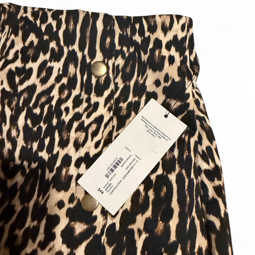 NWT Bold Elements Leopard Print Side Snap Skirt N… - image 10